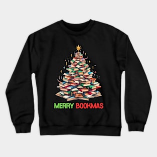 Merry Bookmas Tree Crewneck Sweatshirt